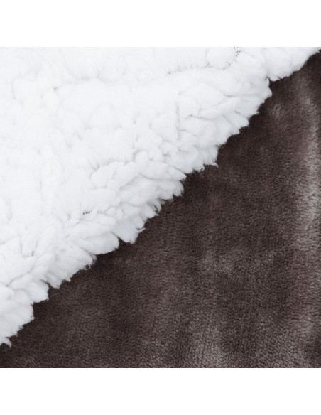 Coperta velvet sherpa tinta unita