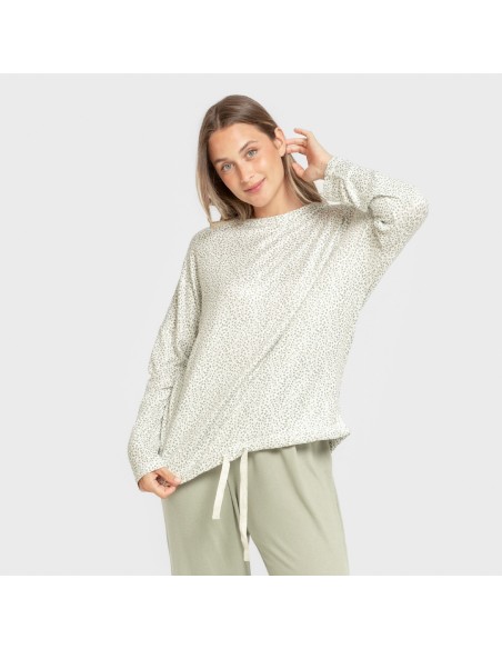 Pigiama lungo Secret donna Veleta verde