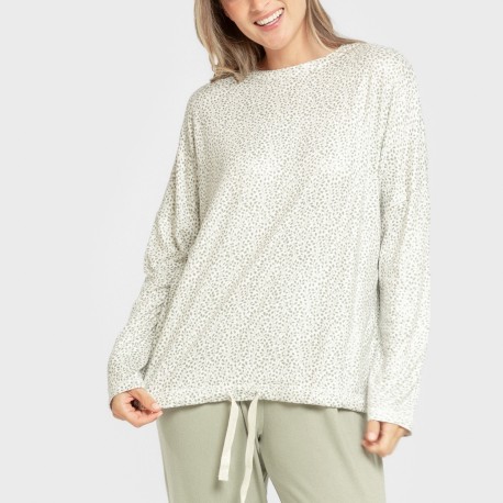 Pigiama lungo Secret donna Veleta verde