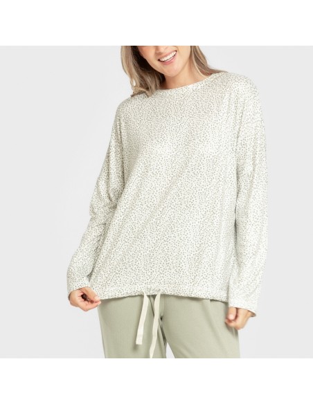 Pigiama lungo Secret donna Veleta verde