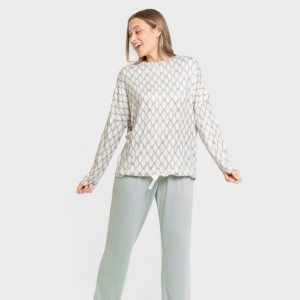 Pigiama lungo Secret donna Orlando blu 2