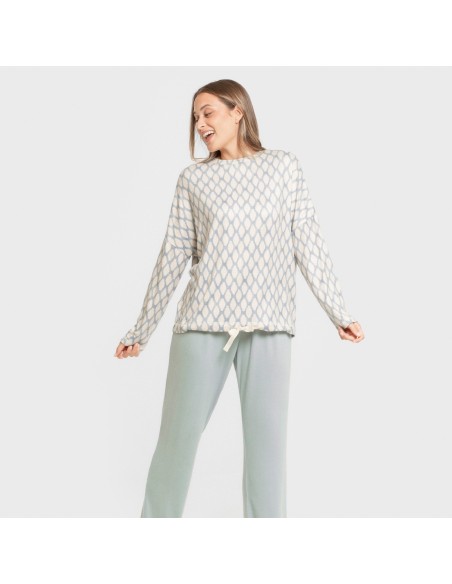 Pigiama lungo Secret donna Orlando blu