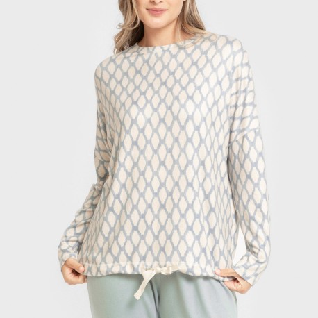 Pigiama lungo Secret donna Orlando blu