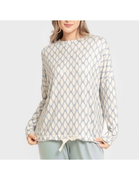 Pigiama lungo Secret donna Orlando blu