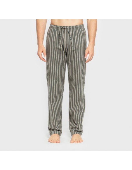 Pigiama uomo flanella Raya Marsellita verde - sabbia