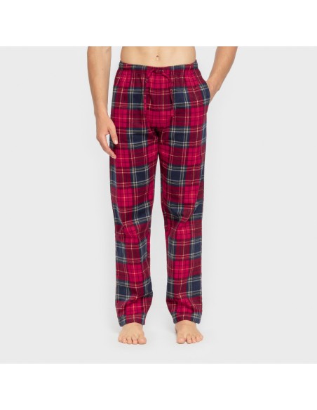 Pigiama uomo flanella Cuadro Bilbo blu navy