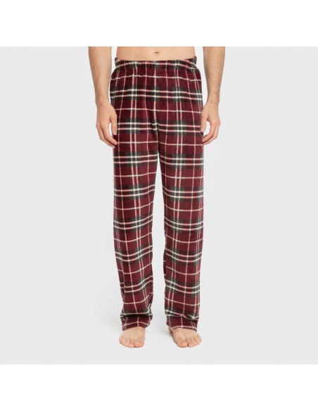 Pigiama pile coral uomo Cuadro Sauron bordeaux Pigiama pile coral uomo Cuadro Sauron bordeaux