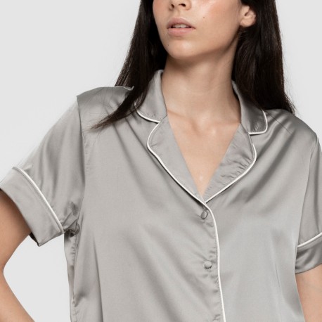 Pigiama corto mezza manica Raso Friday tinta unita