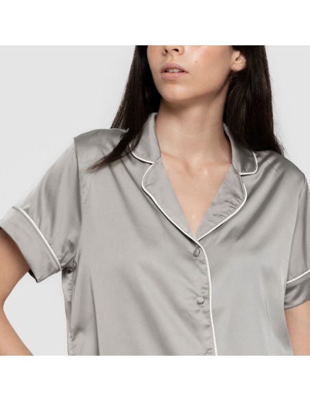 Pigiama corto mezza manica Raso Friday tinta unita