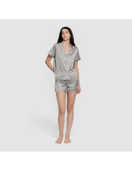 Pigiama corto mezza manica Raso Friday tinta unita