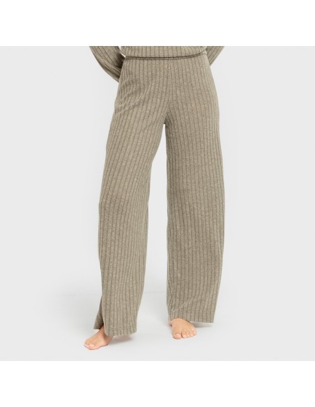 Pantalone lungo a palazzo 4x2 a costine - donna