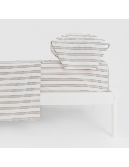 Set di lenzuola cotone Raya Sitges verde salvia