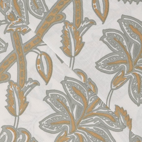 Set di lenzuola cotone Enelia verde salvia - ocra