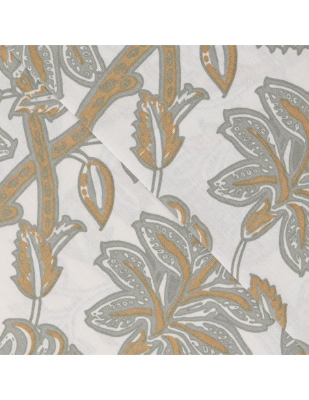 Set di lenzuola cotone Enelia verde salvia - ocra