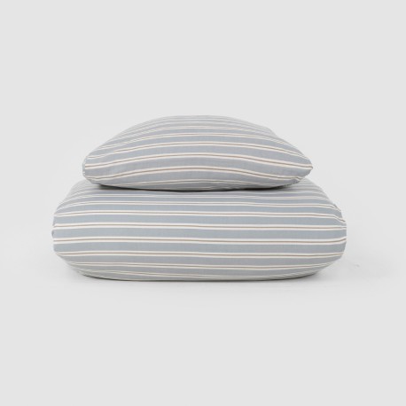 Copripiumino cotone Schon blu grigiastro