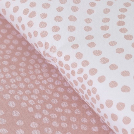 Copripiumino cotone Katy reversible malva rosa