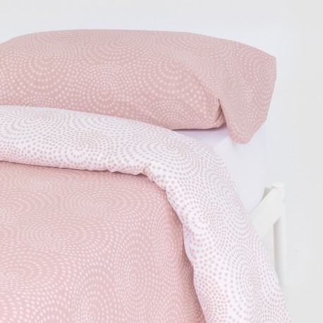 Copripiumino cotone Katy reversible malva rosa
