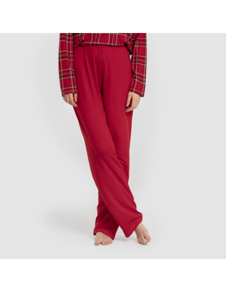 Pigiama lungo Secret donna Cuadro Nicolas rosso