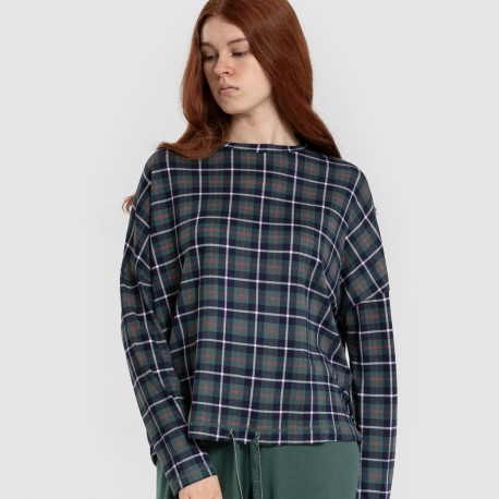 Pigiama lungo Secret donna Cuadro Ruz verde