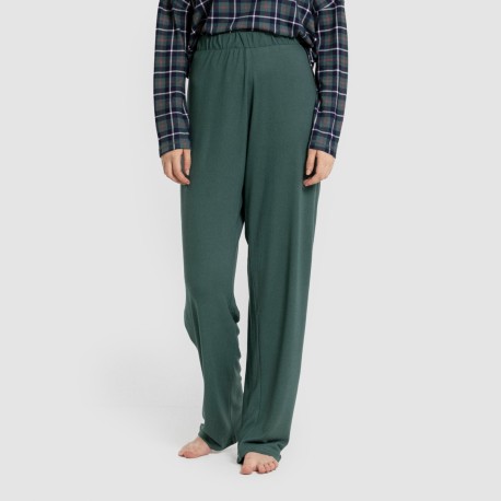 Pigiama lungo Secret donna Cuadro Ruz verde