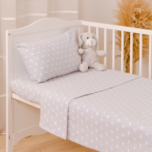 Set di lenzuola flanella Nubecita celeste cuna