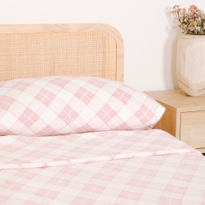 Set di lenzuola coralina Cuadro Guima rosa