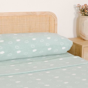 Set di lenzuola coralina Nube new verde tiffany