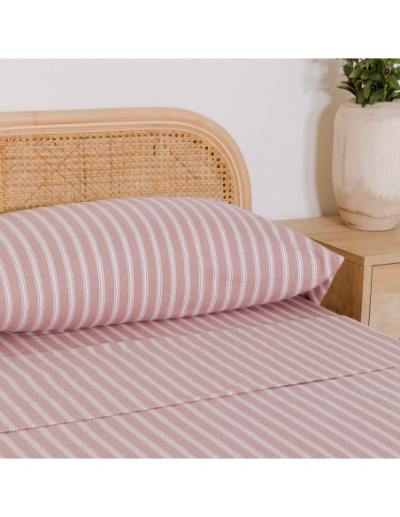 Set di lenzuola flanella Raya Marsella rosa keike