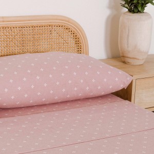 Set di lenzuola flanella Perforada rosa keike
