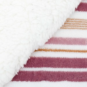 Coperta sherpa Raya Calendula malva rosa 2