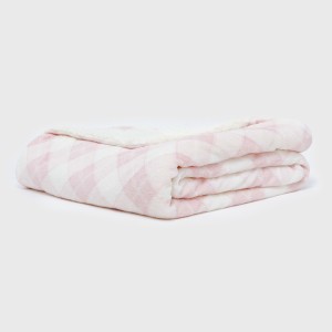 Coperta sherpa Cuadro Guima rosa