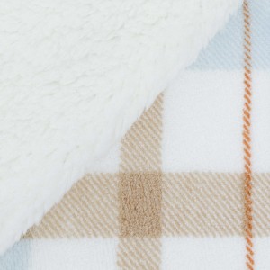 Coperta sherpa Cuadro Noric celeste 2