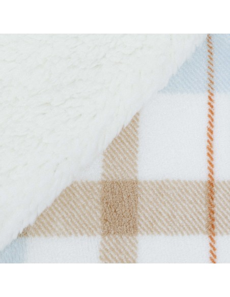 Coperta sherpa Cuadro Noric celeste