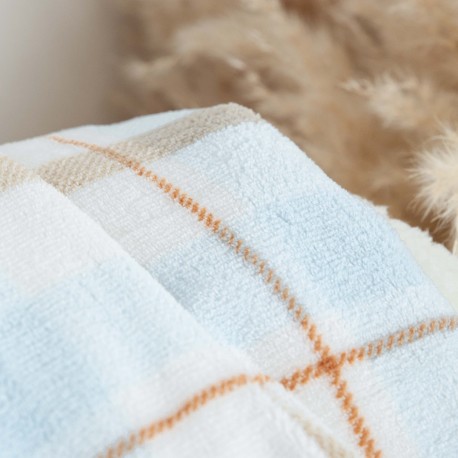 Coperta sherpa Cuadro Noric celeste