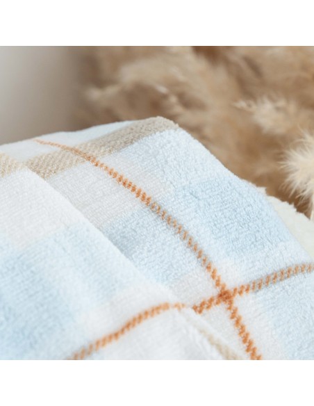 Coperta sherpa Cuadro Noric celeste