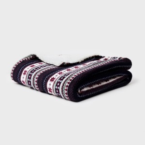 Coperta sherpa Gaspar blu marino