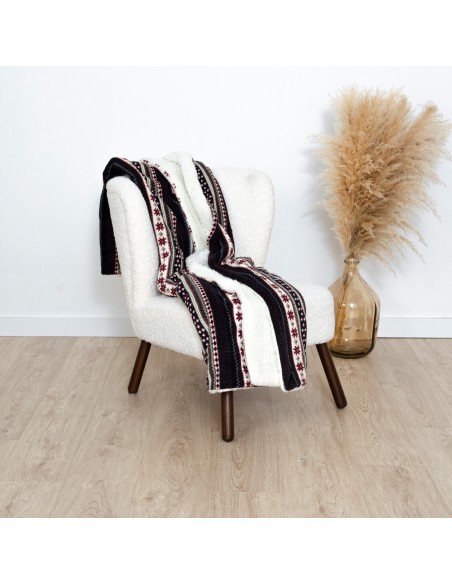 Coperta sherpa Gaspar blu marino