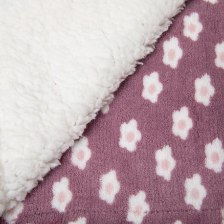 Coperta sherpa Berta melanzana