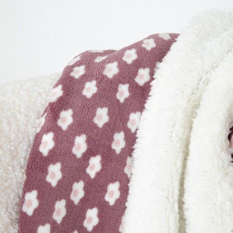 Coperta sherpa Berta melanzana