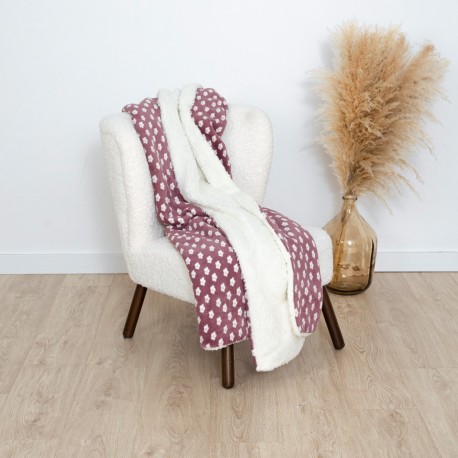 Coperta sherpa Berta melanzana