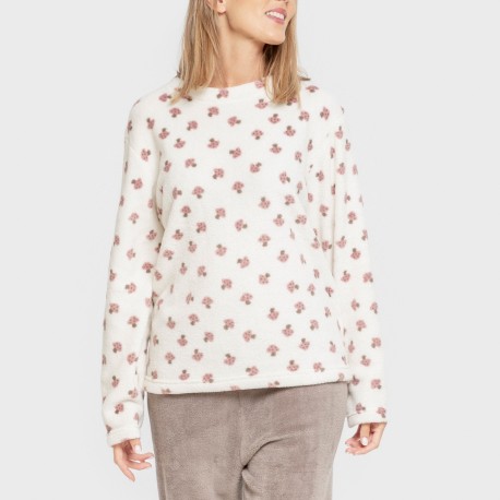 Pigiama pile coral Ellen marrone