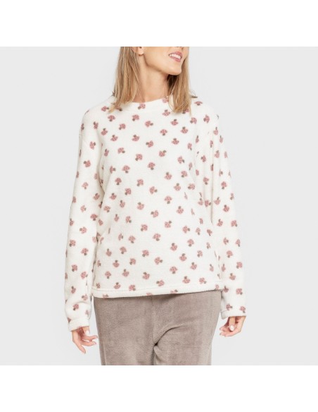 Pigiama pile coral Ellen marrone