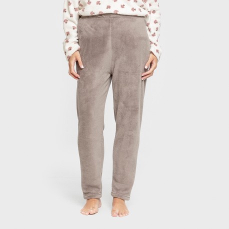 Pigiama pile coral Ellen marrone