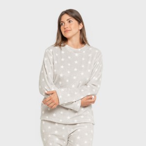 Pigiama pile coral Vitalidad grigio perla