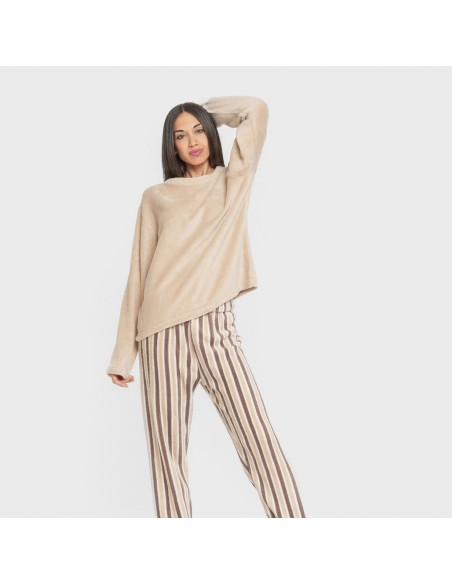 Pigiama pile coral Raya Brooke sabbia