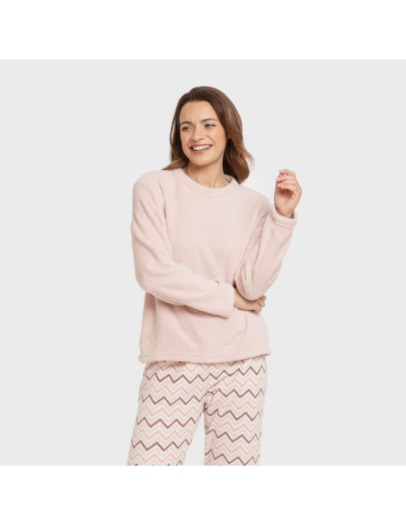 Pigiama pile coral Kit rosa chiaro