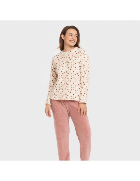 Pigiama pile coral Janice malva