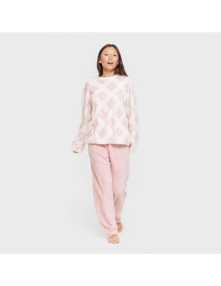 Pigiama pile coral Cuadro Guima rosa