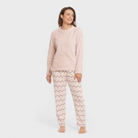 Pigiama pile coral Kit rosa chiaro