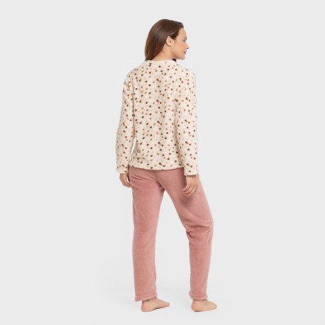 Pigiama pile coral Janice malva